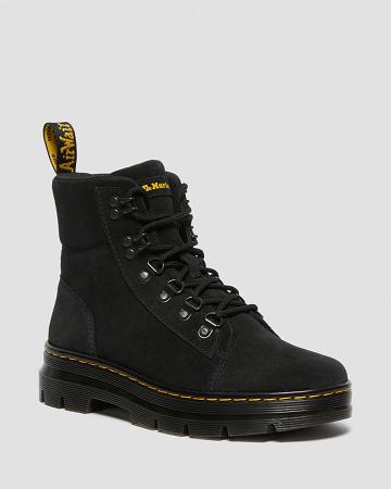 Women's Dr Martens Combs Women Suede Ankle Boots Black | AU 54AHK